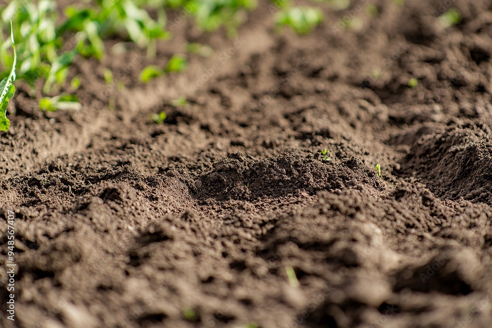 fertile soil close-up for sowing plants, details of agricultural soil to improve the quality of crop plants generative ai fertile soil close-up for sowing plants, details of agricultural soil to improve the quality of crop plants generative ai