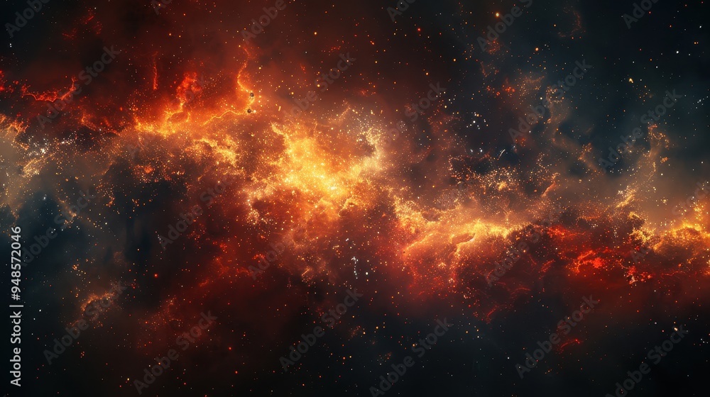 Naklejka premium Endless nebula galaxy background evoking the mysteries of outer space and cosmic beauty