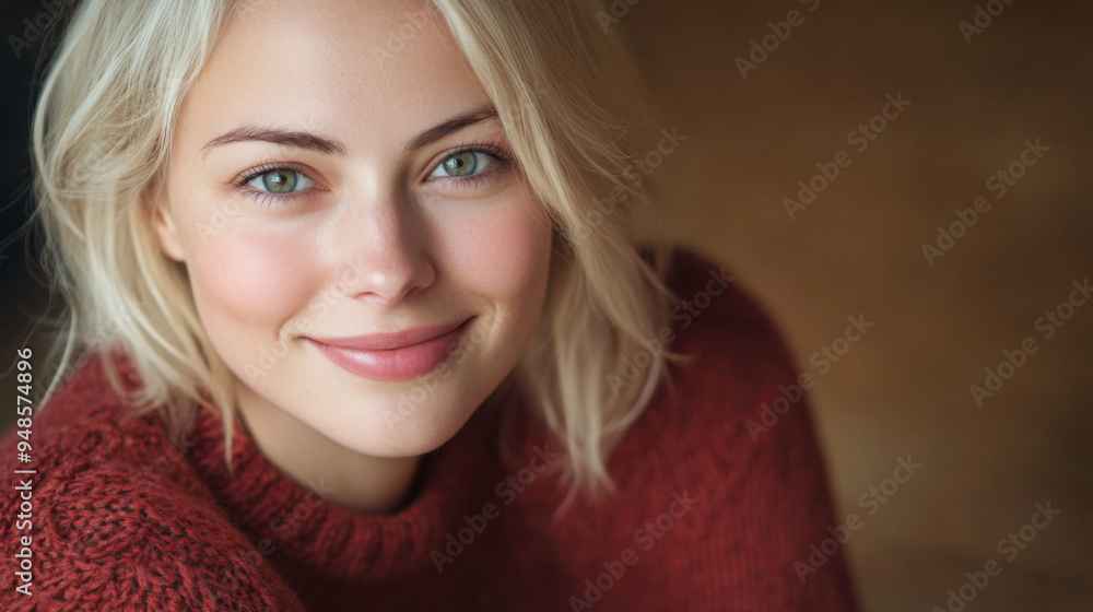 Short-haired blonde woman with a bright smile, captured in a candid moment as she Short-haired blonde woman with a bright smile, captured in a candid moment as she