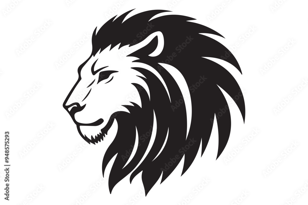 lion head silhouette vector illustration lion head silhouette vector illustration