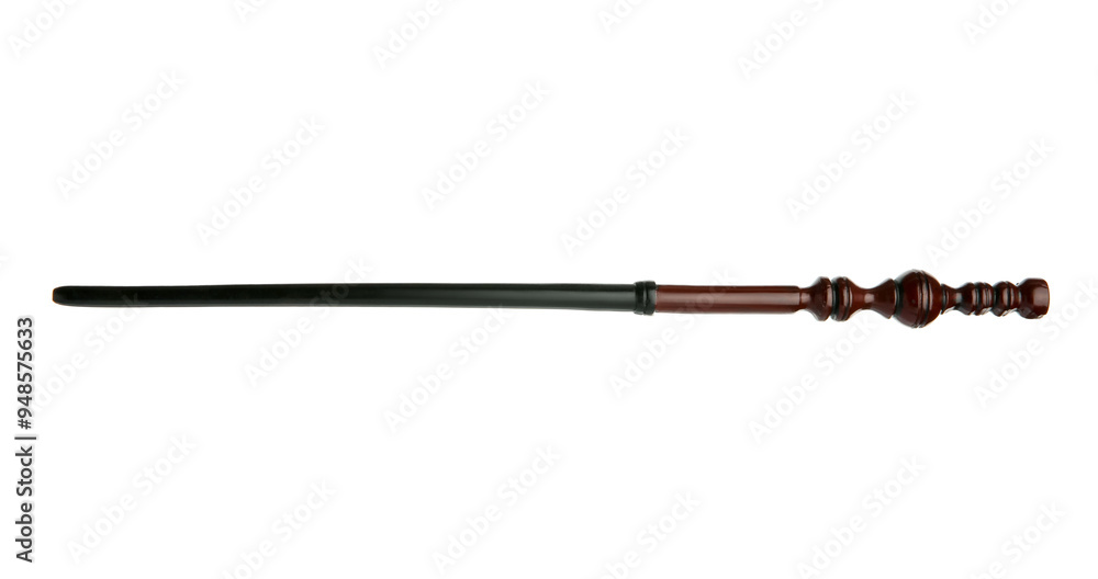 One old magic wand isolated on white One old magic wand isolated on white