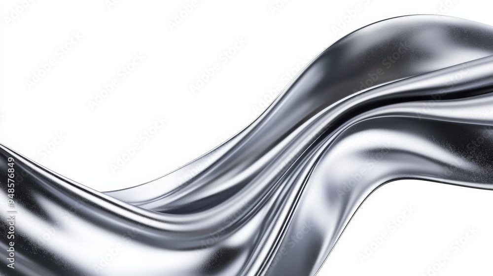 Obraz premium Cool silver color palette, sleek and modern tones, metallic swatch, isolated on white background