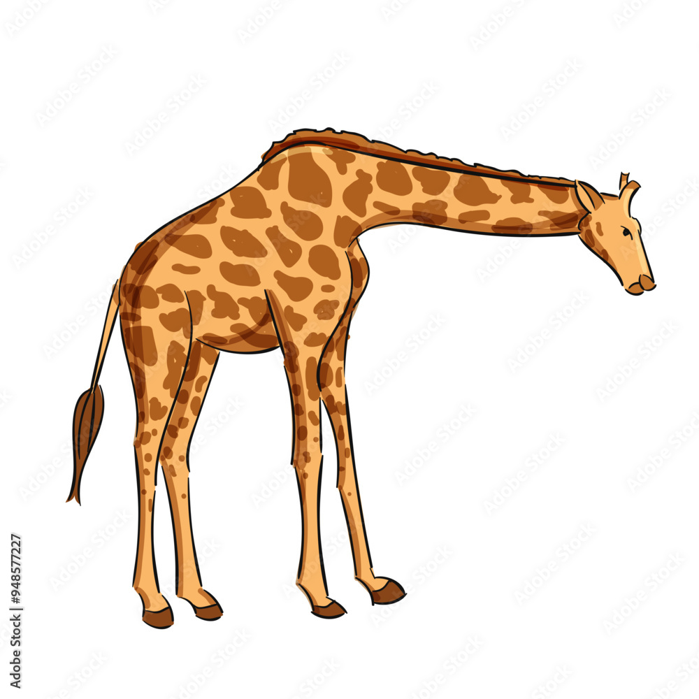 Fototapeta premium Giraffe Pose