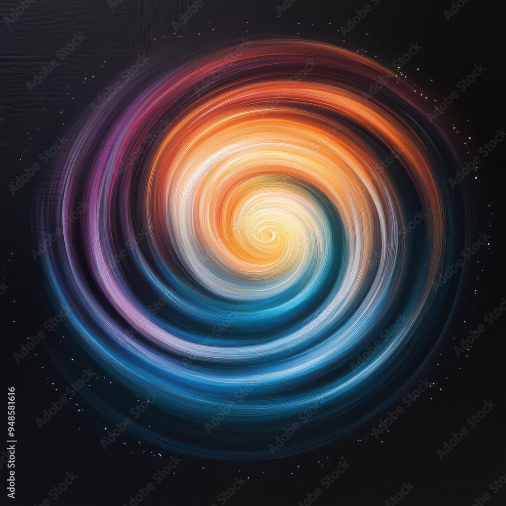 Create swirling colorful lines that spiral outward like a galaxy Create swirling colorful lines that spiral outward like a galaxy