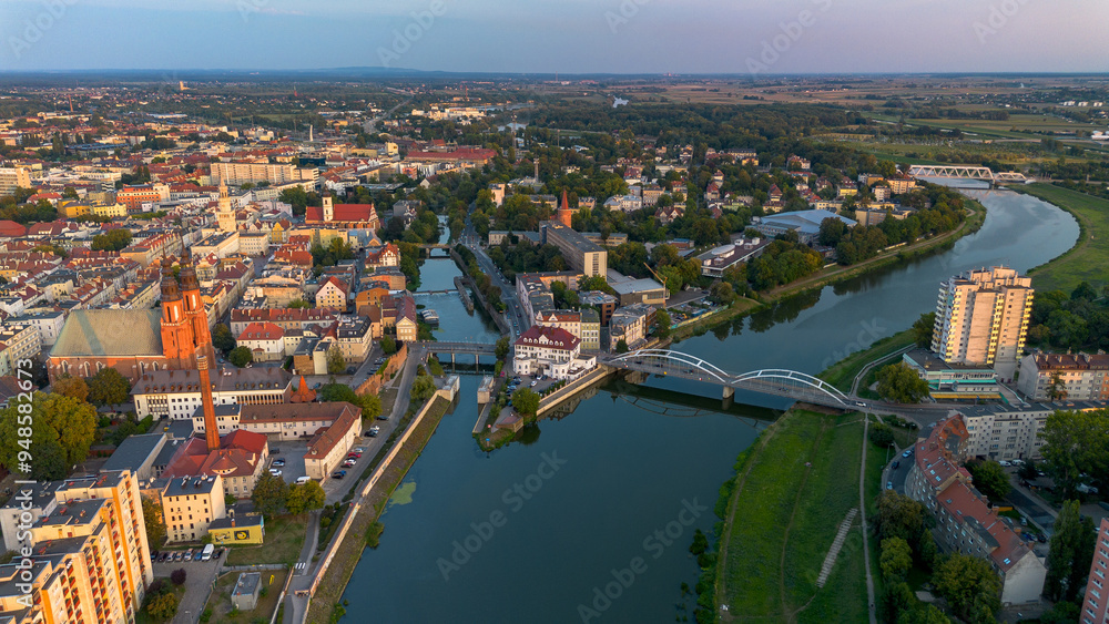 Fototapeta premium Aerial view of Opole, Poland