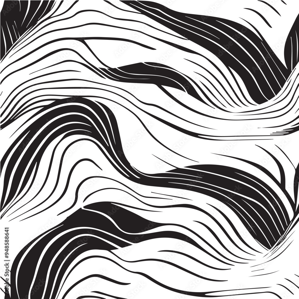 Modern seamless pattern with abstract waves Modern seamless pattern with abstract waves