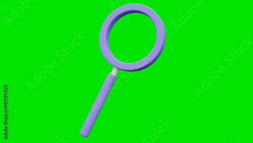 Wallpaper Mural Minimalist magnifying glass looking for information on a green screen, doing research Torontodigital.ca