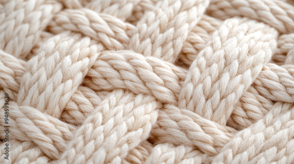 Close-up of intricately woven natural fiber rope showcasing detailed texture and pattern, ideal for design and craft projects. Close-up of intricately woven natural fiber rope showcasing detailed texture and pattern, ideal for design and craft projects.