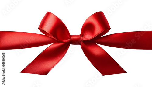 red ribbon bow isolated transparent png