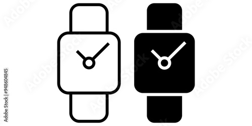 Collection of Watch icon vector Illustration.