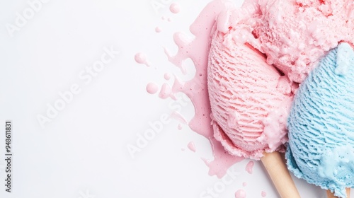 Wallpaper Mural Ice cream summer color palette, pastel pinks and blues, sweet and playful swatch, isolated on white background Torontodigital.ca