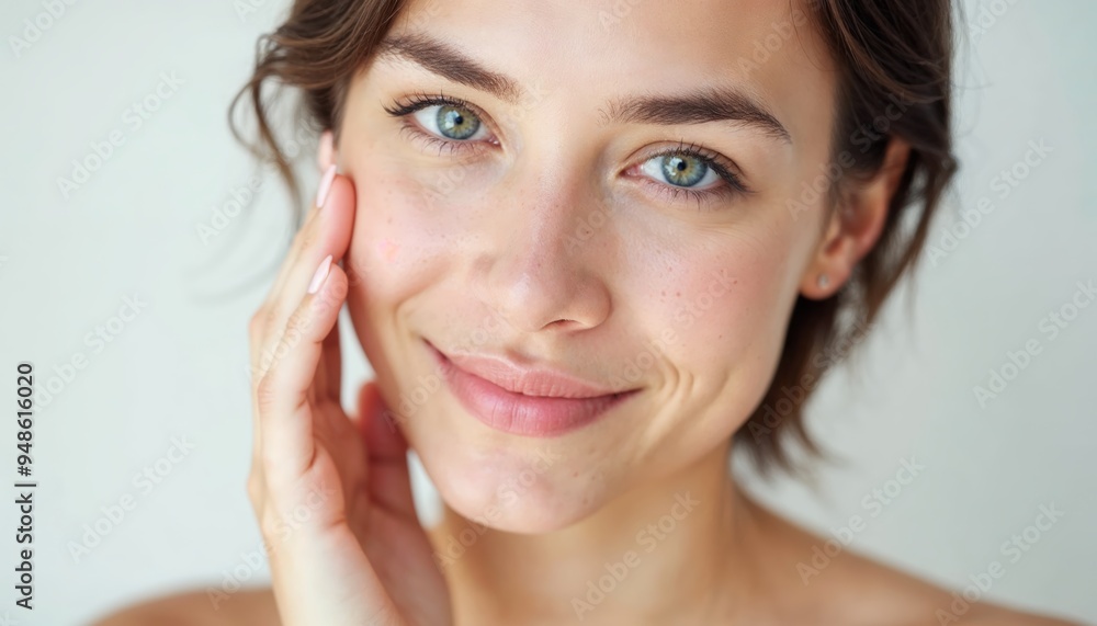 Cosmetics skincare concept | Healthy facial skin portrait. Cosmetics skincare concept | Healthy facial skin portrait.