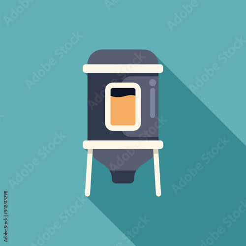 This icon of a grain storage silo is perfect for projects related to farming, agriculture, and livestock