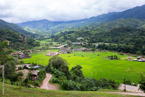 Beautiful landscape of Sapan Village in Nan Province, Thailand.