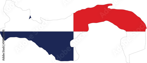 Panama Flag in Map, Panama Map with Flag, Country Map, Panama Map with Flag, Nation Flag Panama