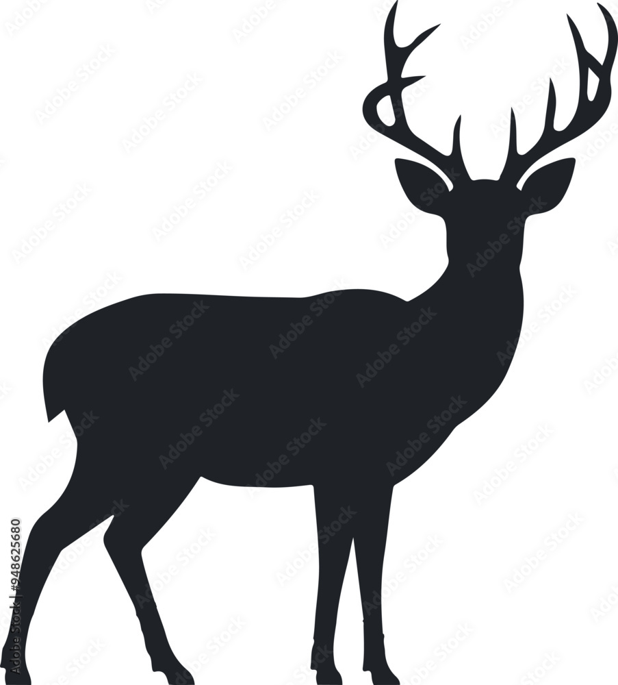 Obraz premium deer silhouette vector