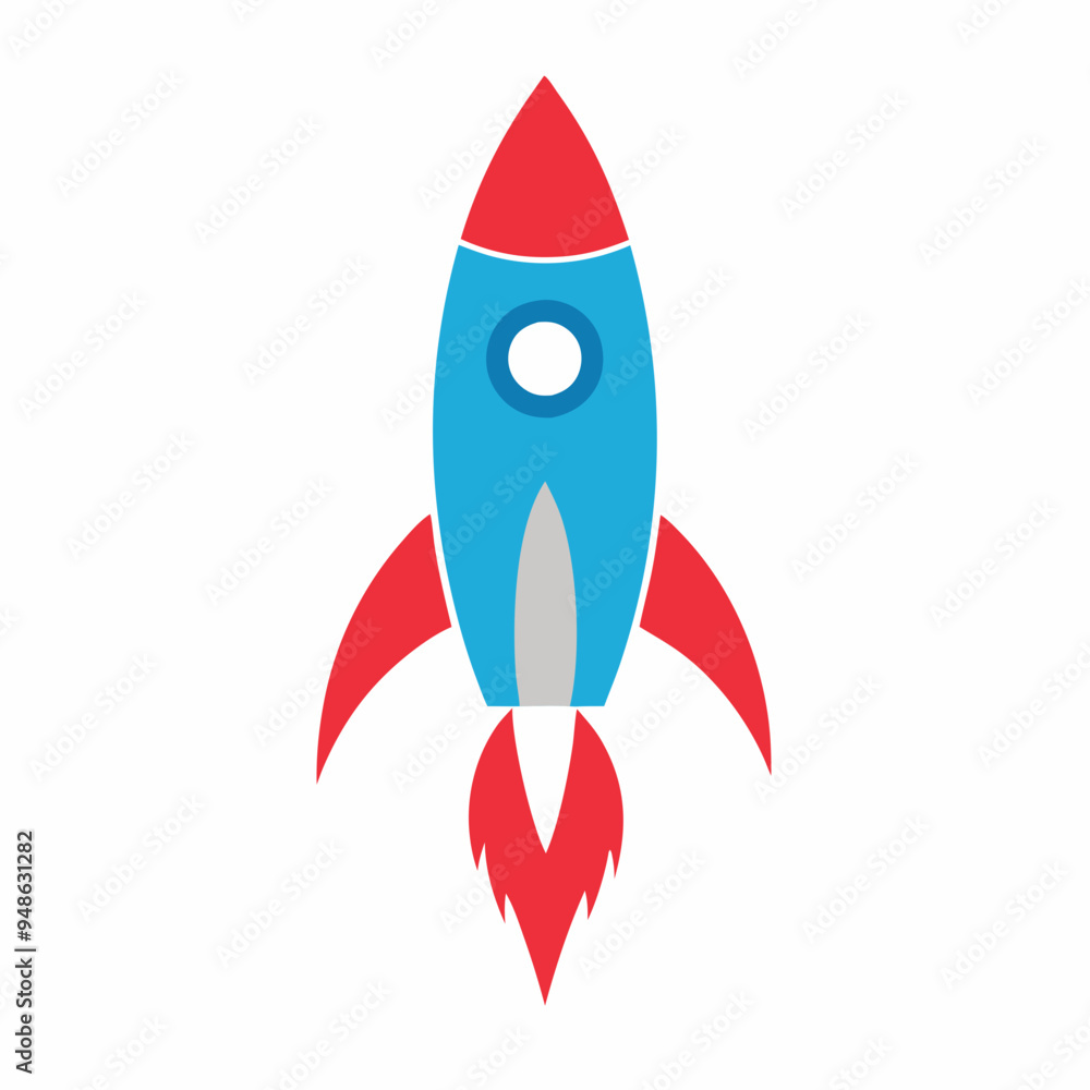 Minimalist Rocket Logo - Vector Art on White Background Minimalist Rocket Logo - Vector Art on White Background