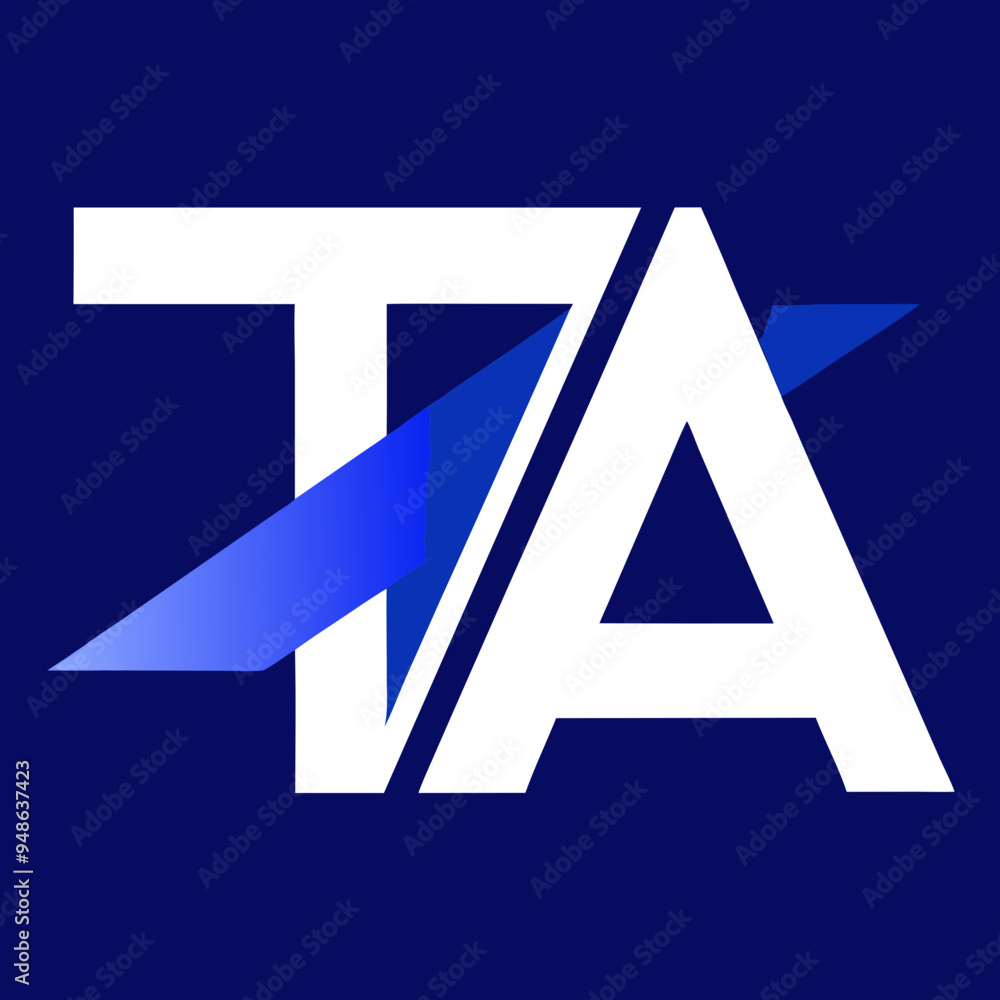 Minimalist TA Logo for Web Traffic Agency - Vector Design Minimalist TA Logo for Web Traffic Agency - Vector Design