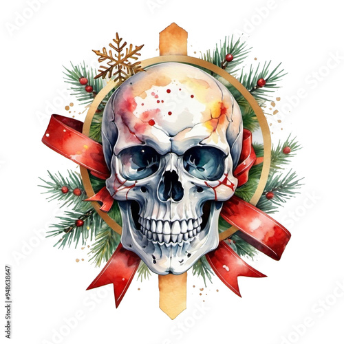 Christmas skull