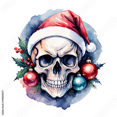 Christmas skull