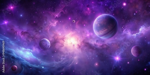 Fototapeta Naklejka Na Ścianę i Meble -  Beautiful purple space background with a sci-fi cosmic feel , space, background, purple, cosmic, universe