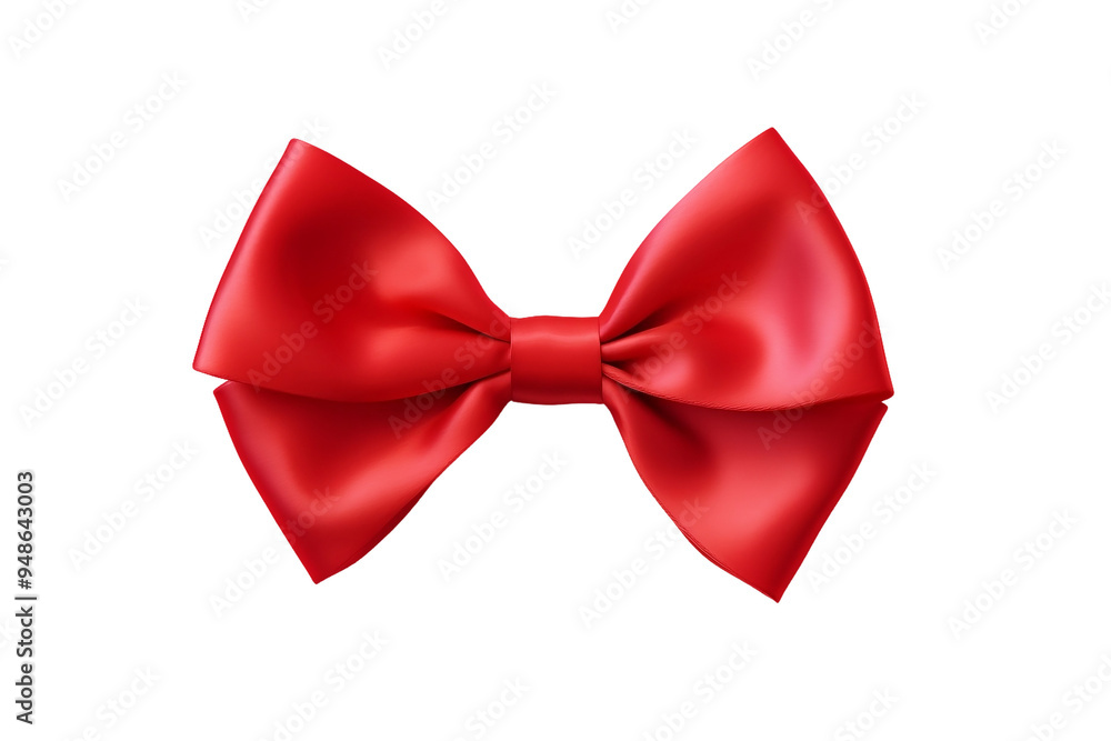 Red Bow on White Background Red Bow on White Background