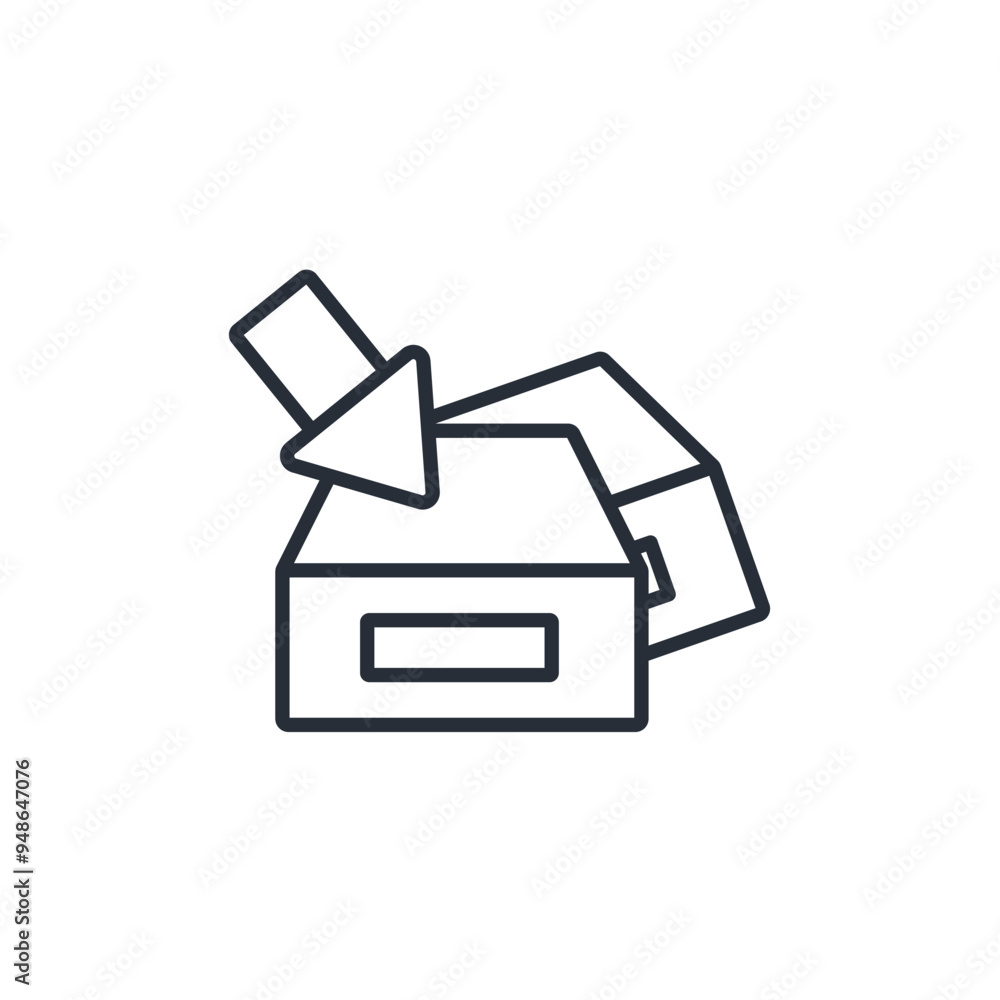 Drawer icon. vector.Editable stroke.linear style sign for use web design,logo.Symbol illustration. Drawer icon. vector.Editable stroke.linear style sign for use web design,logo.Symbol illustration.