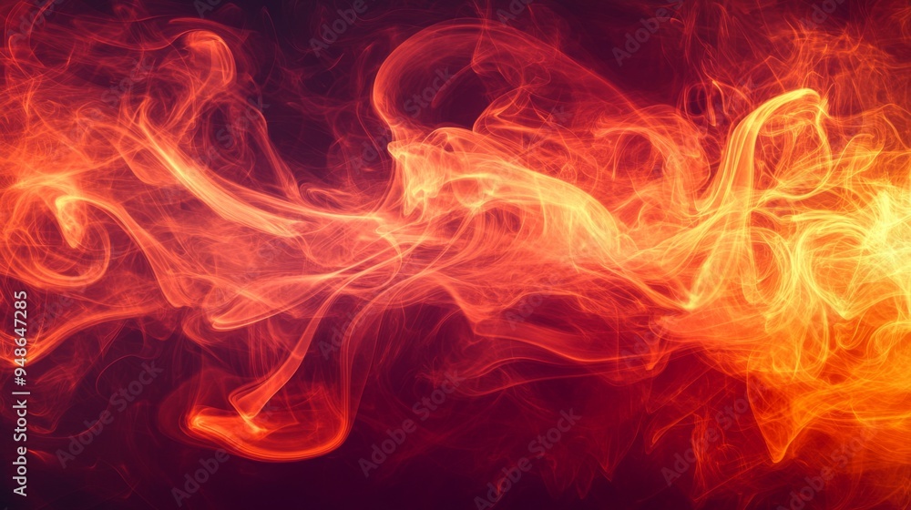 A high-resolution image of red and orange cigarette smoke blending together, with swirling patterns creating a fiery and captivating visual effect. A high-resolution image of red and orange cigarette smoke blending together, with swirling patterns creating a fiery and captivating visual effect.