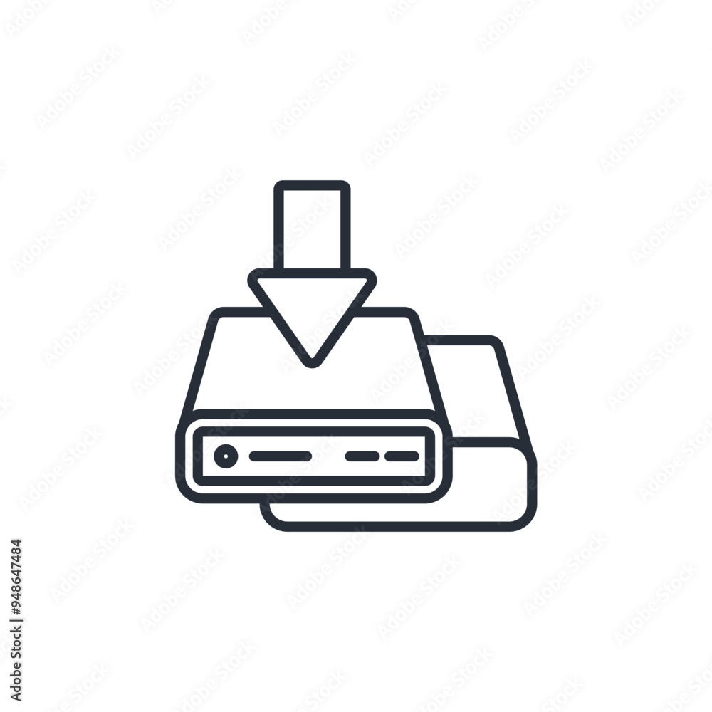 Hard drive icon. vector.Editable stroke.linear style sign for use web design,logo.Symbol illustration. Hard drive icon. vector.Editable stroke.linear style sign for use web design,logo.Symbol illustration.