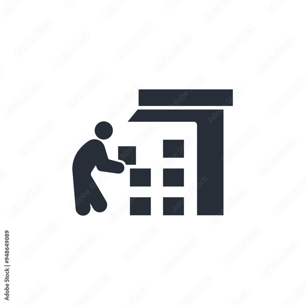storing icon. vector.Editable stroke.linear style sign for use web design,logo.Symbol illustration. storing icon. vector.Editable stroke.linear style sign for use web design,logo.Symbol illustration.