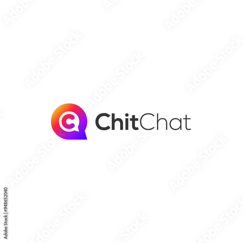 ChitChat Modern Logo Vector