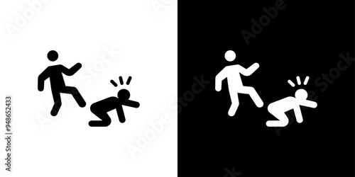 abandonment icon Flat fill set collection