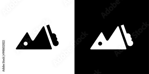 avalanche icon Flat fill set collection