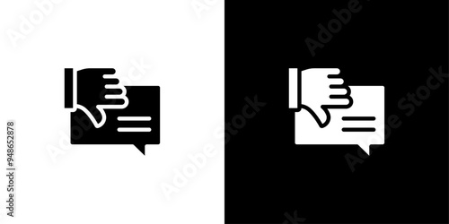 bad feedback icon Flat fill set collection