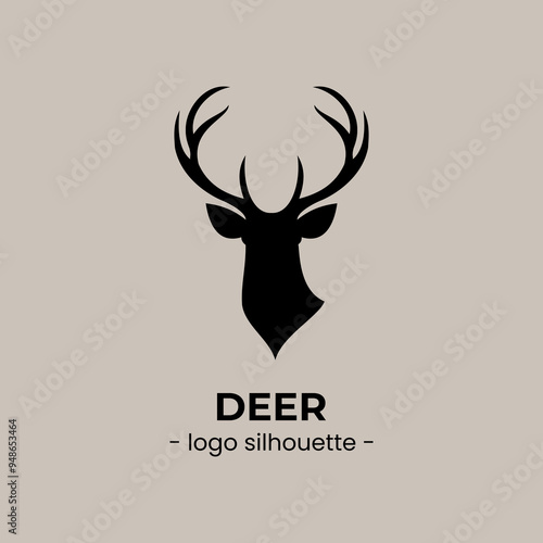 deer icon, deer illustration, deer brand logo template
