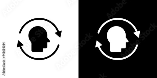 Circadian rhythms icon Flat fill set collection