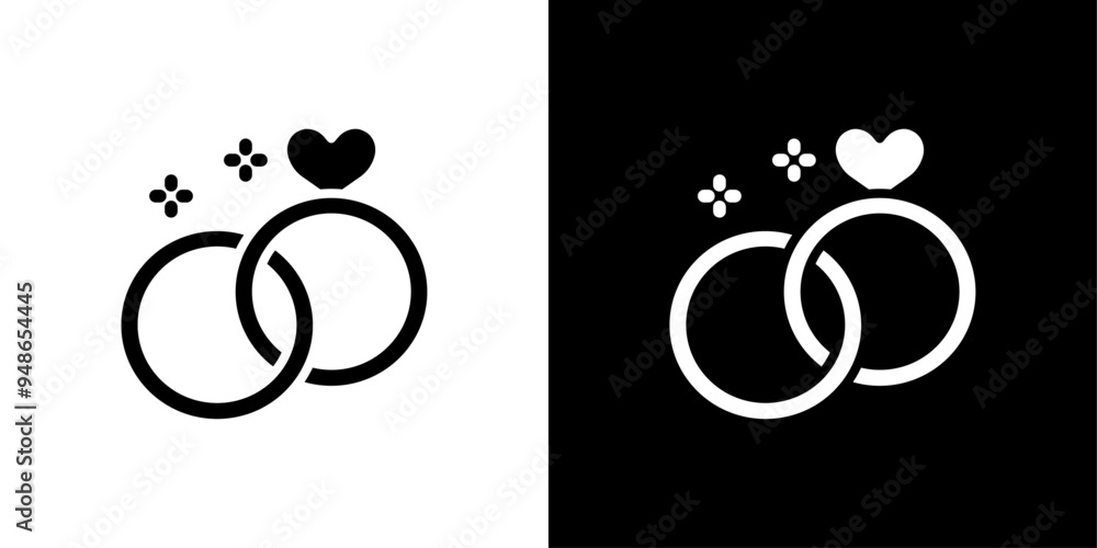 Couple Ring icon Flat fill set collection Couple Ring icon Flat fill set collection