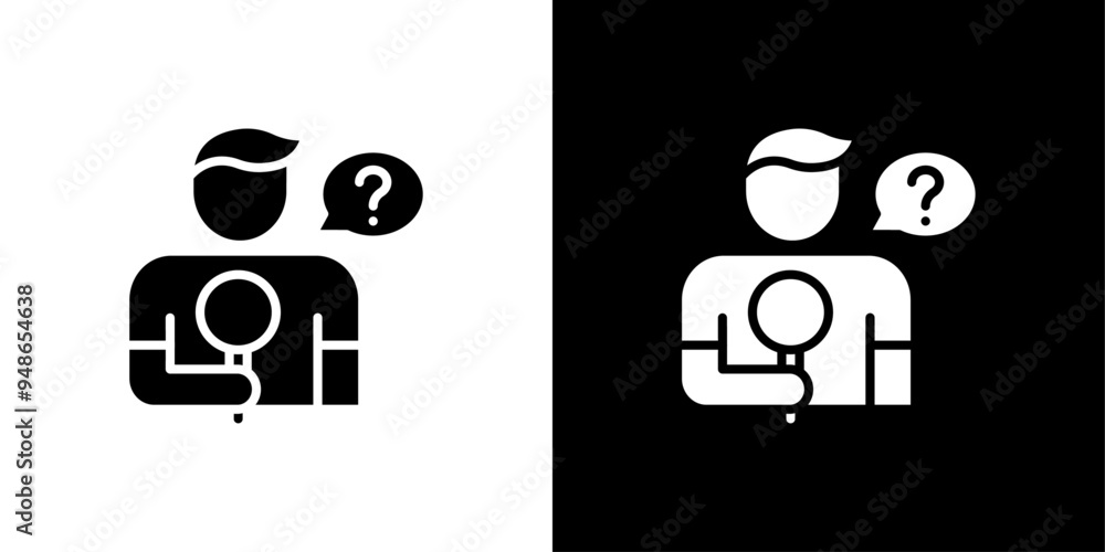 Curiosity icon Flat fill set collection Curiosity icon Flat fill set collection