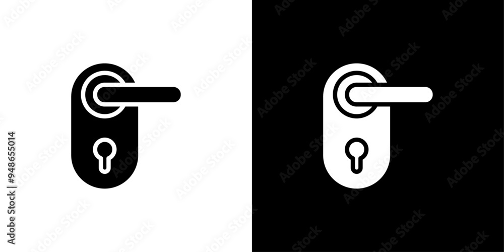 Door knob icon Flat fill set collection Door knob icon Flat fill set collection