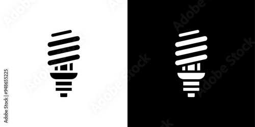 energy efficiency light bulb icon Flat fill set collection