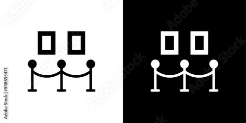 Exhibit icon Flat fill set collection