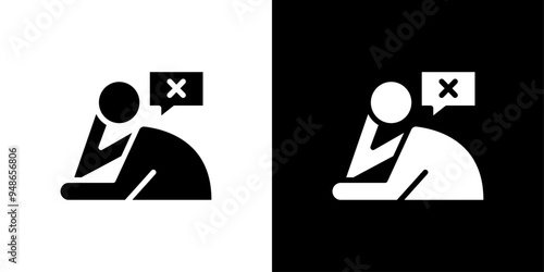 helpless human icon Flat fill set collection