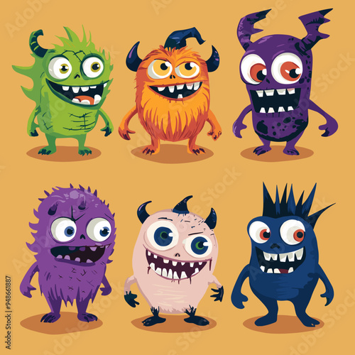 A set of fun Halloween inspired characters.