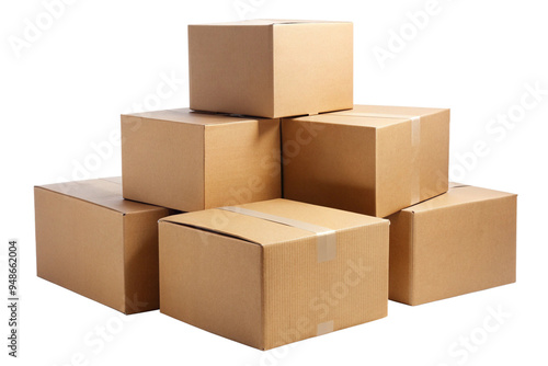 cardboard box isolated on a White background 