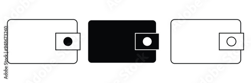 Purse flat vector icon. Wallet icon vector. money bag icon. Modern simple wallet line icon. Premium pictogram isolated on a white background. Vector illustration. Eps file 2.