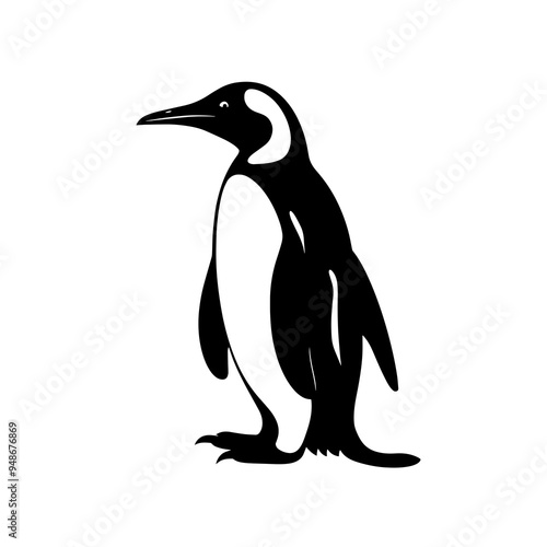 vector silhouette of a Linux 