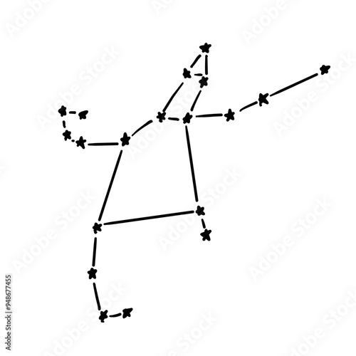 constellation of perseus illustration