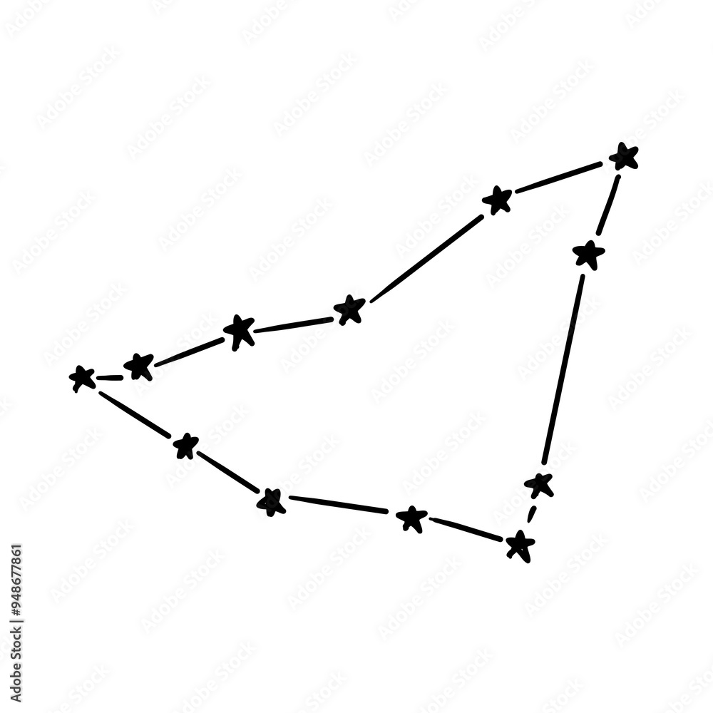 constellation of Capricornus illustration constellation of Capricornus illustration