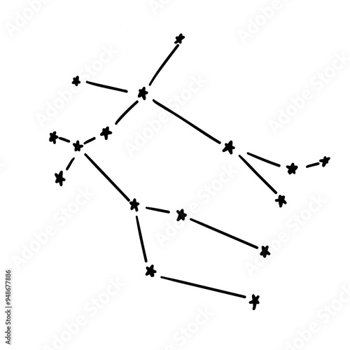 constellation of Gemini illustration