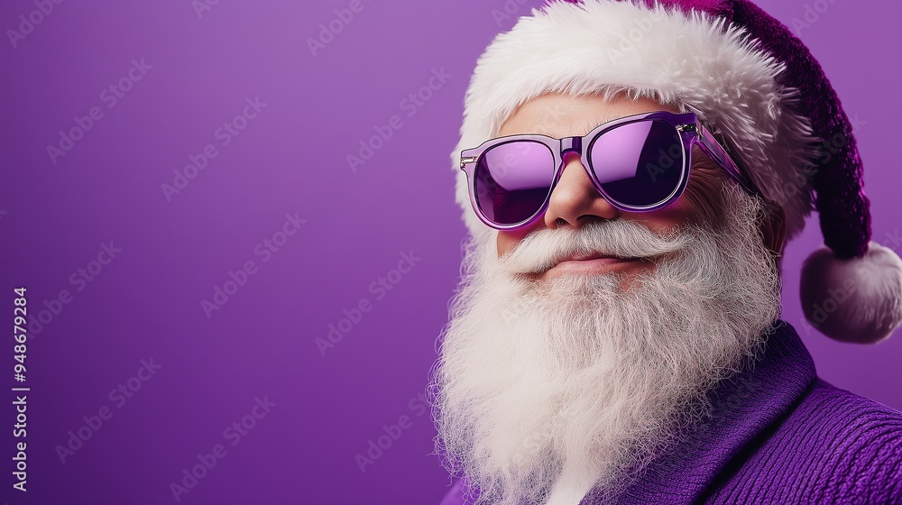 Portrait trendy modern santa claus ,Christmas, in studio Portrait trendy modern santa claus ,Christmas, in studio